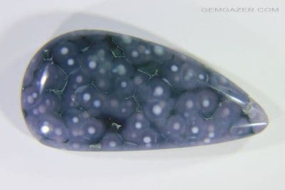 Grape-colour botryoidal Agate cabochon, Indonesia.  31.75 carats.