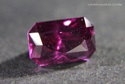 Grape-colour Rhodolite Garnet (Malaia), faceted, Mozambique.  1.83 carats.