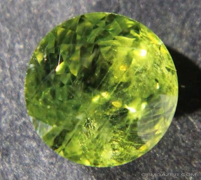 Green Sapphire, faceted, Montana USA. 1.64 carats.