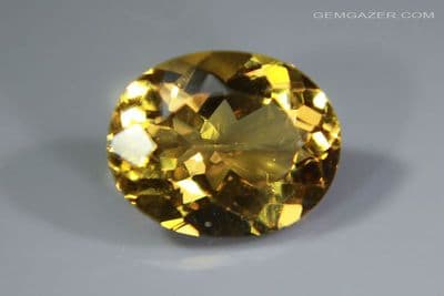 Heliodor Beryl, orange-yellow faceted, Brazil. 2.27 carats.