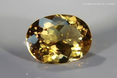 Heliodor Beryl, orange-yellow faceted, Brazil. 2.69 carats.