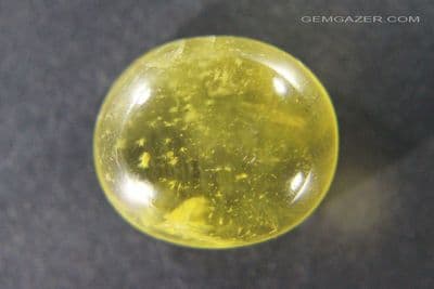 Heliodore Beryl cabochon, Itinga, Brazil.  14.48 carats.