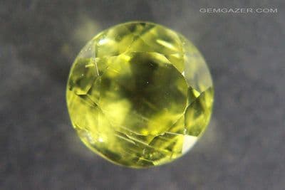 Heliodore Beryl, greenish-yellow faceted, Brazil.  4.86 carats.