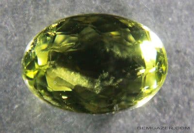 Heliodore Beryl, yellowish-green faceted, Brazil.  2.33 carats.