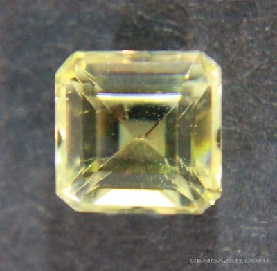 Herderite, yellow faceted, Brazil.  1.11 carats.