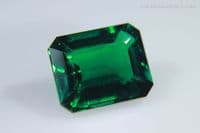 Hydrothermal synthetic Emerald, faceted. 4.10 carats.