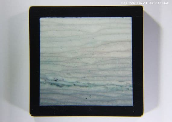 Intarsia, Ocean Wave Jasper & Obsidian. 60.81 carats.