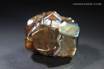 Iridescent Andradite Garnet, tumbled crystal cluster, Japan. 22.68 carats. (Video)