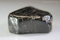 Jet, polished specimen, Whitby, Yorkshire, UK. 21.28 carats.