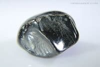 Jet, polished specimen, Whitby, Yorkshire, UK. 25.28 carats.