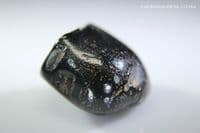 Jet, polished specimen, Whitby, Yorkshire, UK. 25.28 carats.