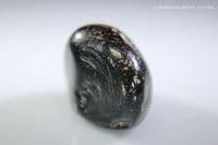 Jet, polished specimen, Whitby, Yorkshire, UK. 25.28 carats.