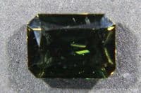 Kornerupine, dark green faceted, Madagascar.  1.39 carats.