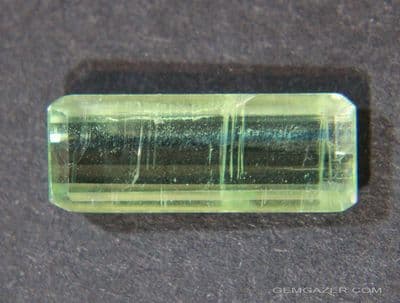 Kyanite, faceted green and blue parti-colour, Brazil.  4.42 carats.