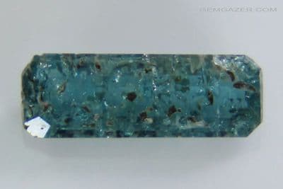 Laurentthomasite, blue faceted, Madagascar. 0.13 carat. (GIT certificated)