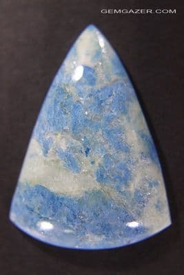 Lazulite in Quartzite cabochon.  30.40 carats.