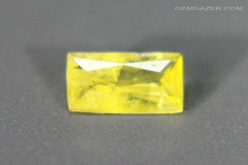 Legrandite gemstone electric yellow Mexico 0 13 carat