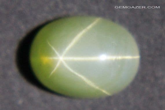 Linde olive green synthetic star Sapphire cabochon. 1.83 carats.  ** SOLD **