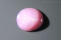 Linde pink synthetic star Sapphire cabochon. 3.26 carats. (Video)