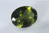 Moldavite, faceted, Czech Republic. 3.09 carats.
