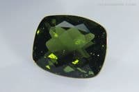 Moldavite, faceted, Czech Republic. 5.22 carats.