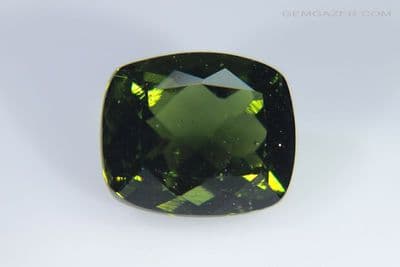 Moldavite, faceted, Czech Republic. 5.22 carats.