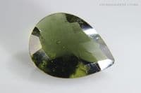Moldavite, faceted, Czechia. 4.30 carats.