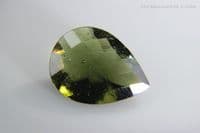 Moldavite, faceted, Czechia. 4.30 carats.
