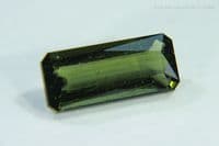 Moldavite, faceted, Czechia. 4.40 carats.