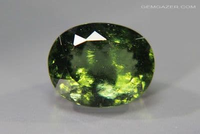 Moldavite, faceted, Czechia.  4.97 carats.
