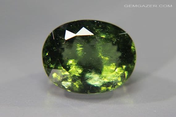 Moldavite, faceted, Czechia.  4.97 carats.