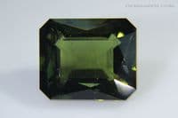 Moldavite, faceted, Czechia. 6.12 carats.