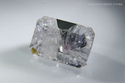 Morganite with Tourmaline, faceted. Afghanistan. 13.69 carats.