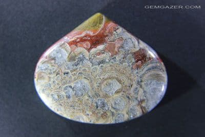 Mushroom Rhyolite cabochon, Mexico. 82.55 carats.