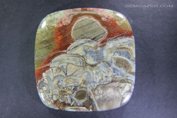 Mushroom Rhyolite cabochon, Mexico. 88.51 carats.