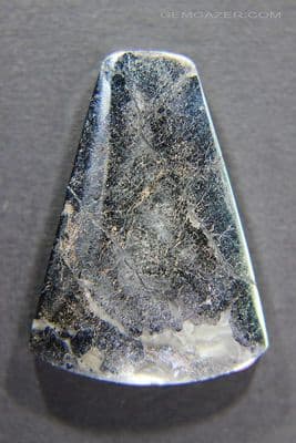 Native Silver and Nickelite (Niccolite) cabochon, Canada. 43.42 carats. (Video)