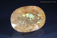 Oligoclase 'Confetti' Sunstone, faceted, Tanzania. 10.96 carats. (Video)