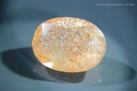 Oligoclase 'Confetti' Sunstone, faceted, Tanzania. 19.55 carats. (Video)
