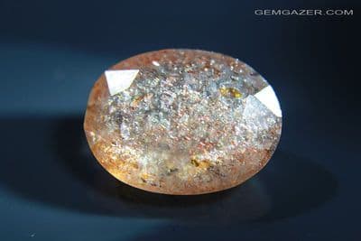 Oligoclase 'Confetti' Sunstone, faceted, Tanzania. 19.55 carats. (Video)
