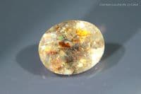 Oligoclase 'Confetti' Sunstone, faceted, Tanzania. 3.04 carats.