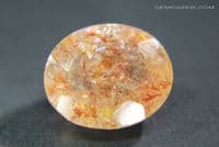 Oligoclase 'Confetti' Sunstone, faceted, Tanzania. 3.25 carats. (Video)