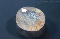 Oligoclase 'Confetti' Sunstone, faceted, Tanzania. 3.42 carats. (Video)