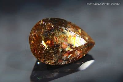 Oligoclase Confetti Sunstone, faceted, Tanzania. 3.56  carats. (Video)  ** SOLD **