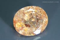 Oligoclase 'Confetti' Sunstone, faceted, Tanzania. 4.55 carats. (Video)