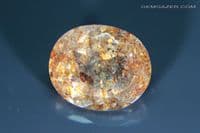 Oligoclase 'Confetti' Sunstone, faceted, Tanzania. 4.55 carats. (Video)