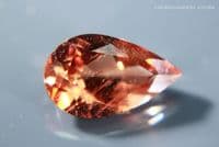 Oligoclase red copper Sunstone with schiller, faceted, Oregon, USA. 2.13 carats.