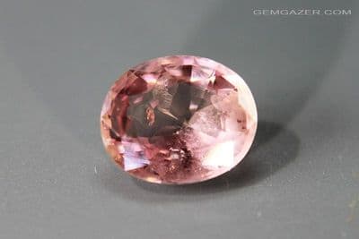 Orange-pink Sapphire, lead-glass filled, Madagascar. 1.30 carats.