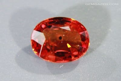 Orange Sapphire, Be-diffusion treated, faceted, Tanzania. 1.06 carats.  ** SOLD **