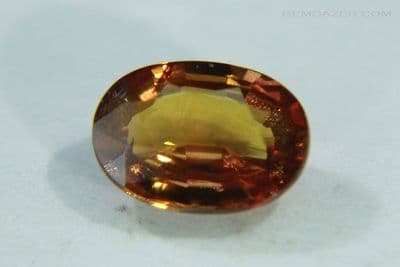 Orange Sapphire gemstone, Mozambique, certificated. 1.48 carats. (Video)  ** SOLD **