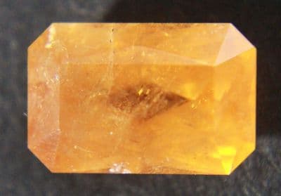 Orange Spessartine Garnet, aka Mandarin Garnet, faceted, Madagascar.  4.03 carats.